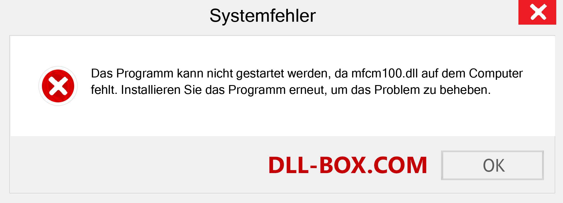 mfcm100.dll-Datei fehlt?. Download für Windows 7, 8, 10 - Fix mfcm100 dll Missing Error unter Windows, Fotos, Bildern