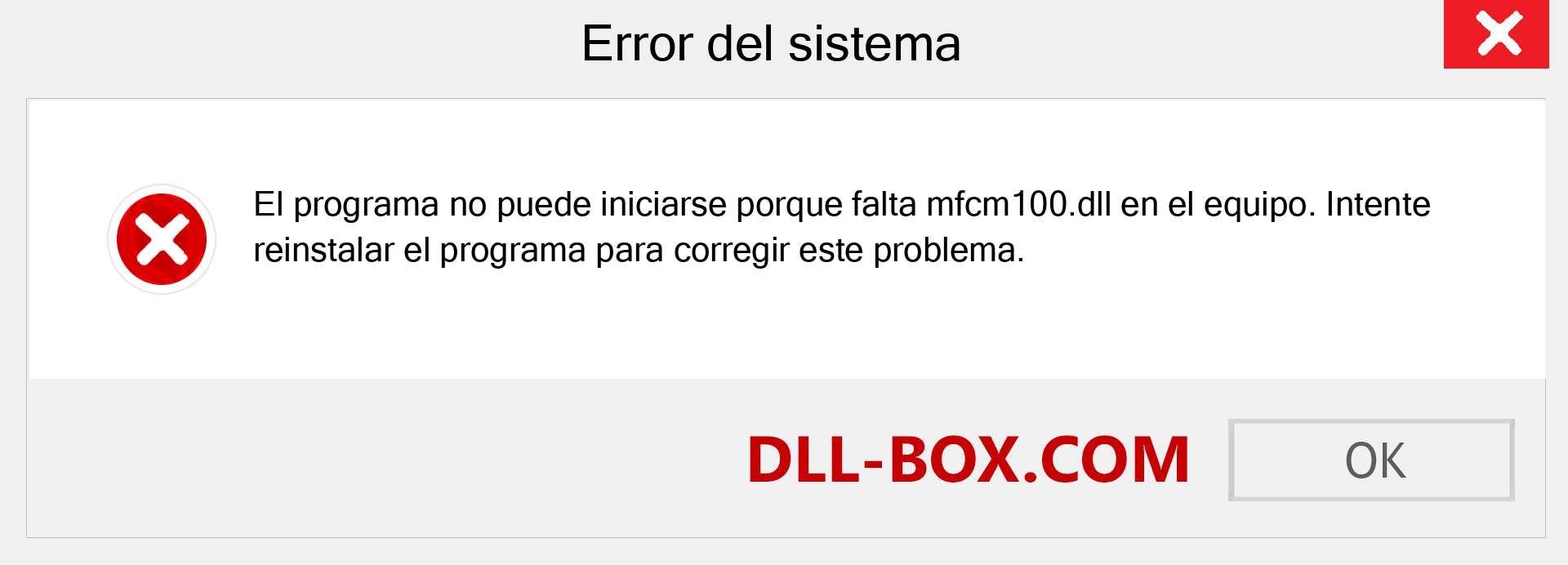 ¿Falta el archivo mfcm100.dll ?. Descargar para Windows 7, 8, 10 - Corregir mfcm100 dll Missing Error en Windows, fotos, imágenes