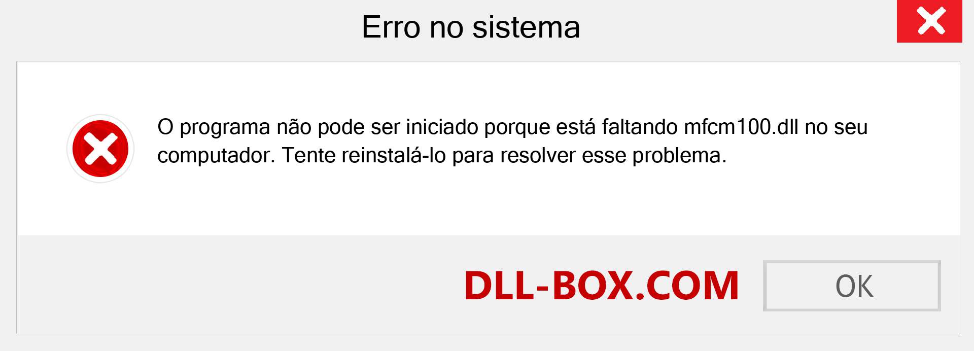 Arquivo mfcm100.dll ausente ?. Download para Windows 7, 8, 10 - Correção de erro ausente mfcm100 dll no Windows, fotos, imagens