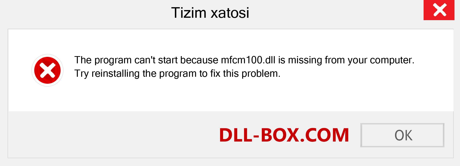 mfcm100.dll fayli yo'qolganmi?. Windows 7, 8, 10 uchun yuklab olish - Windowsda mfcm100 dll etishmayotgan xatoni tuzating, rasmlar, rasmlar